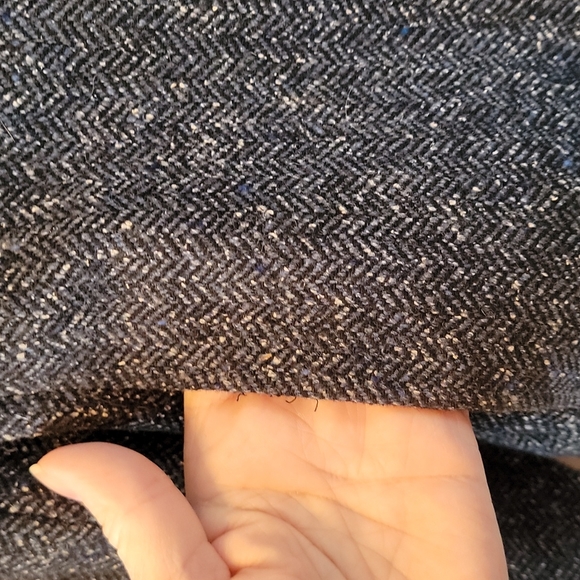 Talbots Dad Jacket Tweed Wool Silk Blend Zip Up Coach Blazer Coat Size 8 Petites - Picture 5 of 10